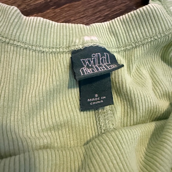 Washed Lime Green Ribbed Tank Top - Picture 2 of 3